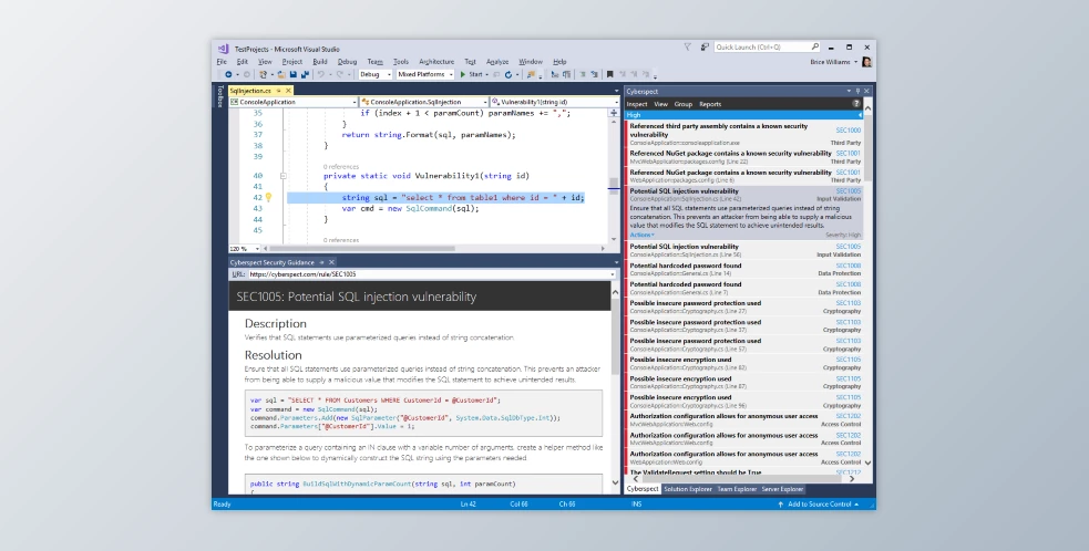Cyberspect for Visual Studio